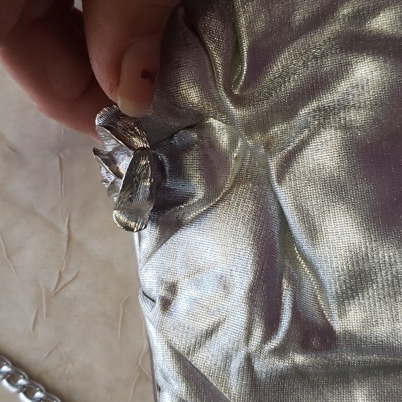 Vintage Beautiful Silver Clutch Evening Bag. - Picture 7 of 13